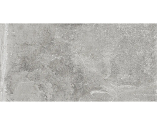 Carreau en grès cérame gris aspect pierre