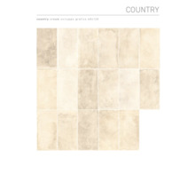 Disposition de carreaux de mur et de sol Country Cream, format 60x120