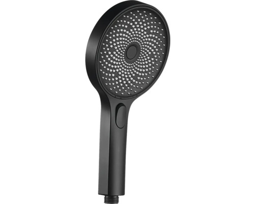 Douchette form&style KUDA ronde Ø 130 mm noir mat Pommeau de douche noir pour la salle de bain