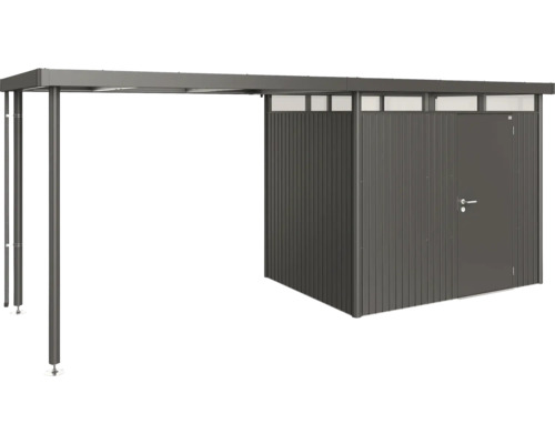 Seitendach Biohort für Gartenhaus HighLine 2 Gr. S 150 x 195 cm dunkelgrau-metallic Geräteschuppen mit Überdachung