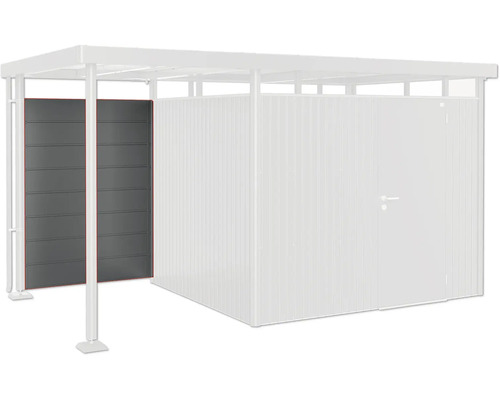 Rückwand Seitendach Biohort für Gartenhaus HighLine Gr. S 2-5 134 x 181 cm dunkelgrau-metallic Carport mit Anbauwand