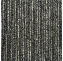 Vue détaillée d'un tapis anthracite à structure côtelée