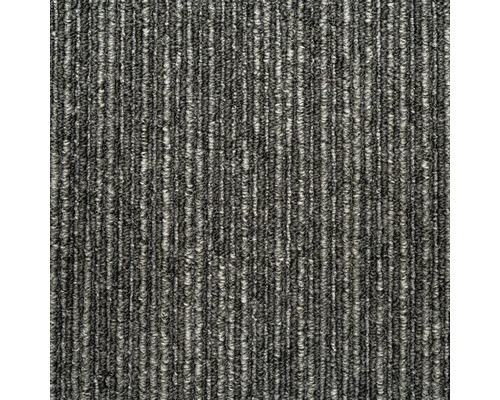 Vue détaillée d'un tapis anthracite à structure côtelée