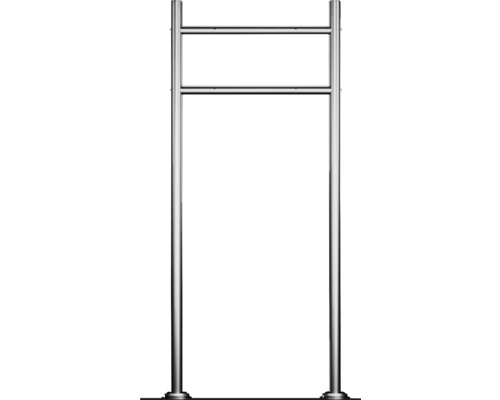 Briefkastenständer BxH 570/1150 mm Edelstahl Freistehender Handtuchhalter mit zwei Stangen