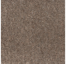 Vue détaillée d'un revêtement de sol en moquette brun.