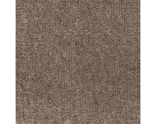 Vue détaillée d'un revêtement de sol en moquette brun.