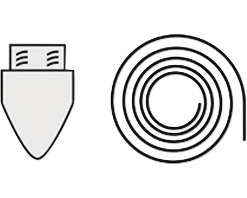 Kit 4 Vaillant quille de montage/aide à l’installation pour conduite flexible de gaz de combustion DN80 303513 Symbole pour une connexion de câble flexible