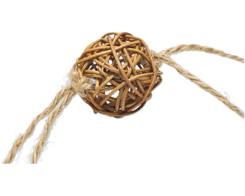 Dekokugel aus Rattan mit Schnur