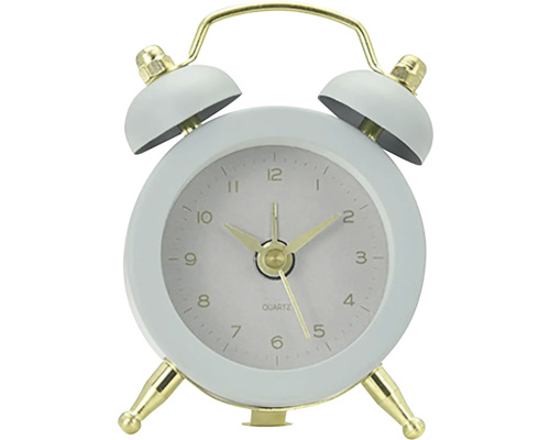 Réveil blanc avec cloches