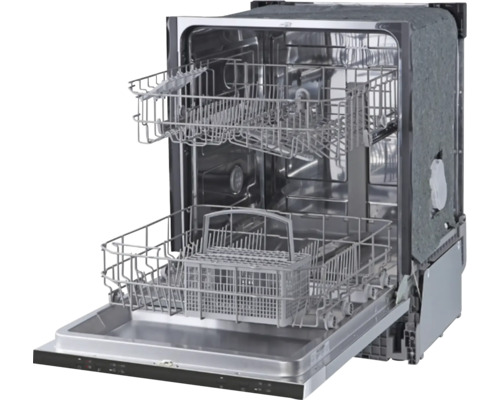 Geöffneter Geschirrspüler mit Geschirrkörben