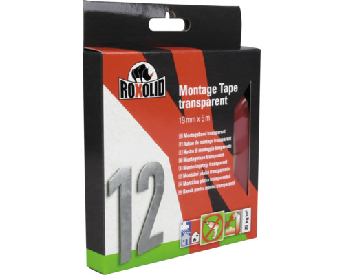 Ruban de montage transparent Roxolid 19 mm x 5 m