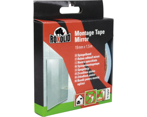 Emballage du ruban de montage pour miroir Roxolid 19 mm x 1,5 m