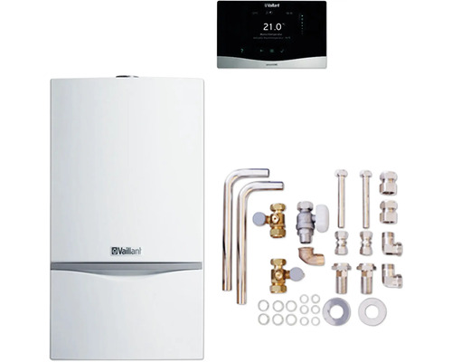 Système de chauffage Vaillant avec accessoires et écran