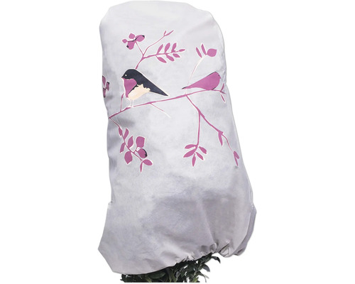 Housse de protection pour plantes avec motif d'oiseaux et de fleurs
