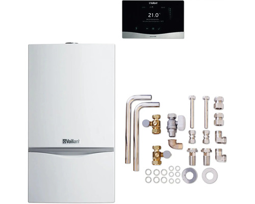 Système de chauffage Vaillant avec accessoires et thermostat