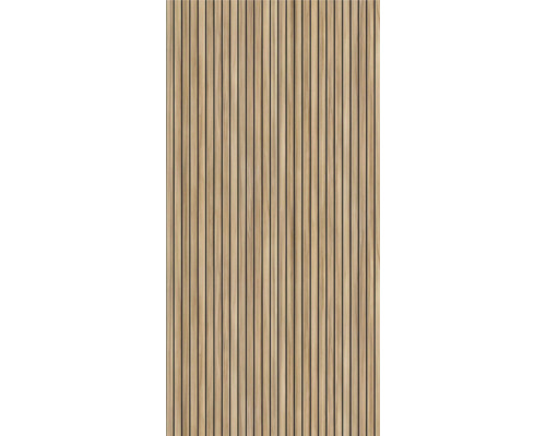 Panneau en bois avec lamelles pour revêtement mural ou de plafond