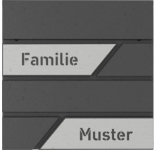 Plaque de maison avec l'inscription Famille Muster