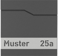 Plaque de numéro de maison avec l'inscription Exemple 25a