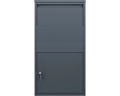 Paketbox DESIGNline S BxHxT 440/820/220 mm anthrazit Briefkasten mit Zeitungsfach und Schlüssel