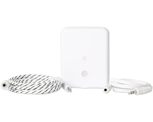 Capteur d’inondation Shelly Flood Gen4 Appareil blanc avec câbles associés