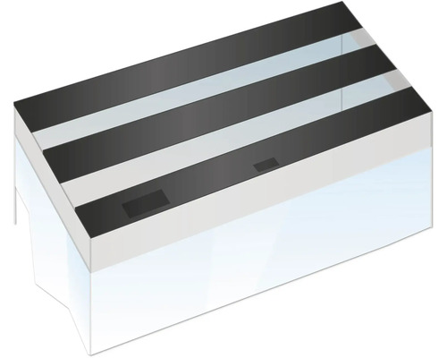 Aquarium rectangulaire avec couvercle