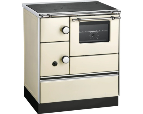 Holzherd mit Kochfeld und Backofen