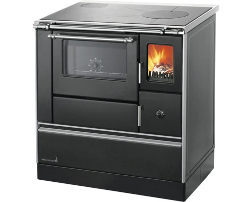 Holzherd mit Backofen und Kochfeld