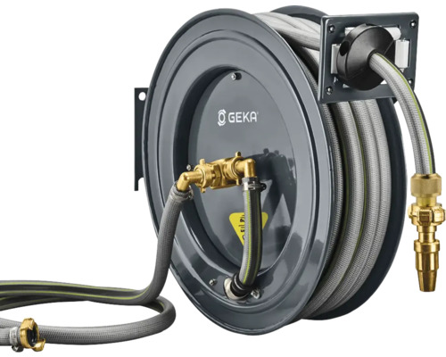 GEKA Schlauchaufroller zur Wandmontage mit Schlauch