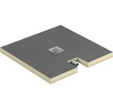 Receveur de douche carré avec caniveau d'écoulement