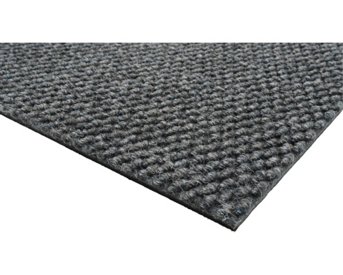 Vue détaillée d'un tapis gris.