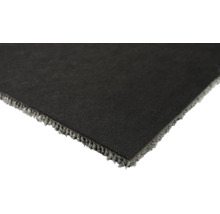 Gros plan d'un morceau de moquette noire.