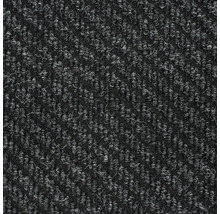 Detailansicht eines schwarzen Teppichbodens mit Melierung