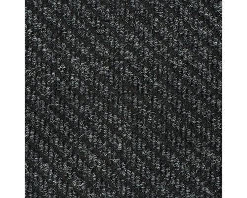 Detailansicht eines schwarzen Teppichbodens mit Melierung