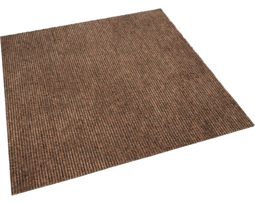 Tapis brun avec texture côtelée