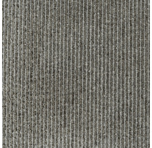 Vue détaillée d'une moquette grise à rayures