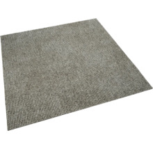 Tapis gris avec structure côtelée