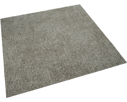 Tapis gris avec structure côtelée
