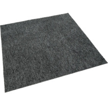 Dalle de moquette grise à texture côtelée