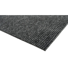 Tapis gris avec structure côtelée