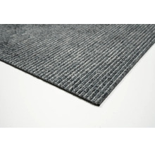 Grau melierter Teppich mit Rippenstruktur