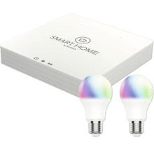 Kit de démarrage Smart Home avec deux ampoules et centrale de commande