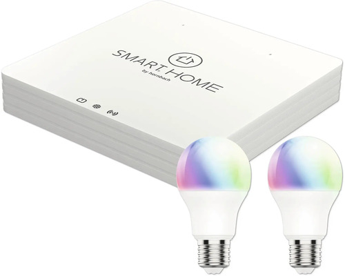 Kit de démarrage Smart Home avec deux ampoules et centrale de commande