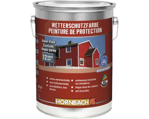 HORNBACH Holzfarbe Wetterschutzfarbe silbergrau 5 L Farbe für Wetterschutz in einer Dose von Hornbach