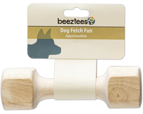 Bloc d'apport en bois pour chiens, logo Beeztees