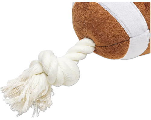 Hundespielzeug American Football mit Seil