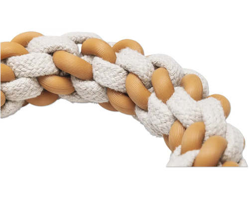Geknotetes Hundespielzeug aus Seil und Kunststoff