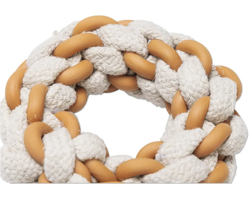 Hundespielzeug Ring aus Baumwollseil und Kunststoff