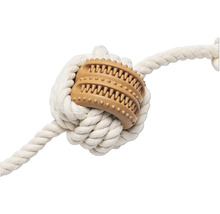 Jouet pour chien en corde avec élément de nettoyage des dents