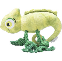 Stofftier Chamäleon mit Seilbeinen als Spielzeug