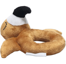 Plüschtier-Wiesel mit schwarzem Kopf und Halskrause